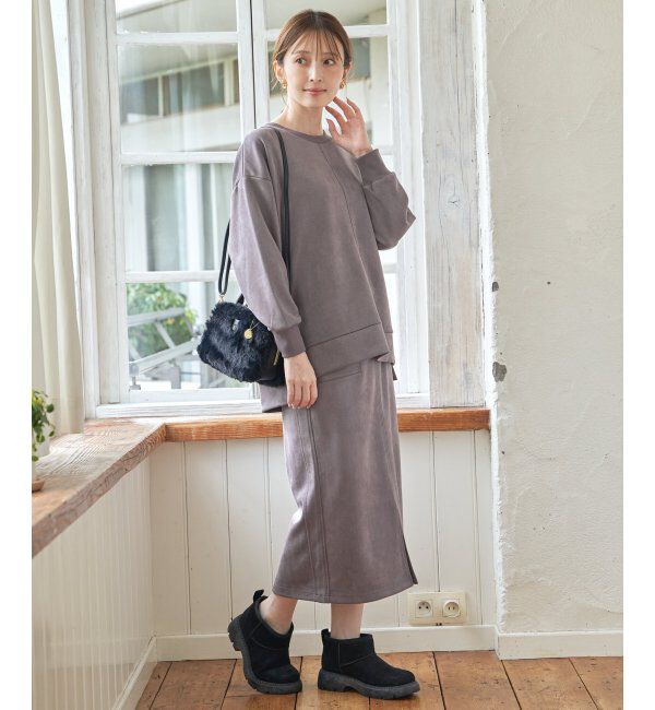 ikka「ムートンショートヒールブーツ」|その他|