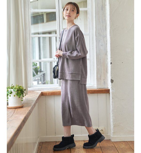 ikka「ムートンショートヒールブーツ」|その他|