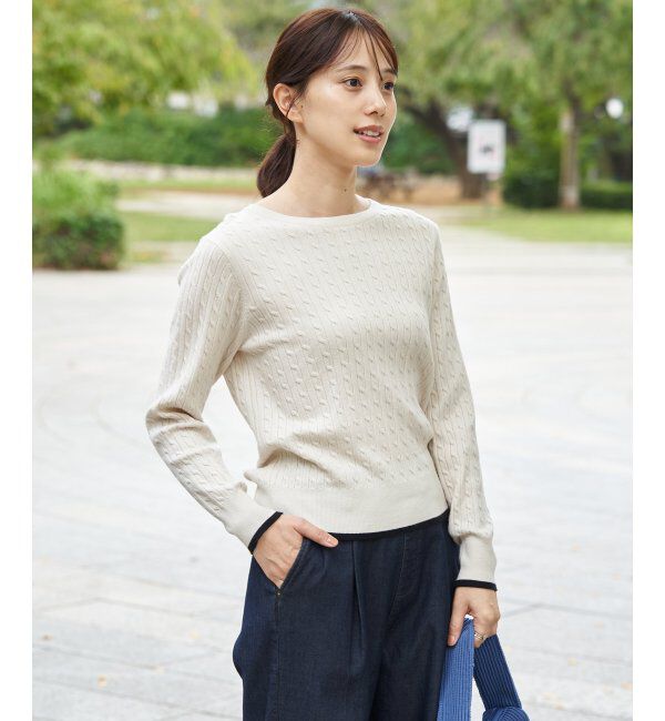 IKKA LOUNGE「ミニケーブルニットプルオーバー」|プルオーバー|