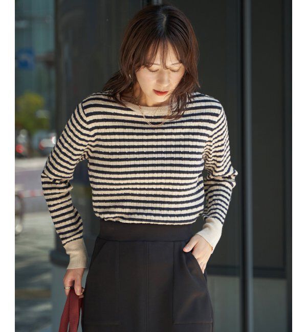 IKKA LOUNGE「ミニケーブルニットプルオーバー」|プルオーバー|