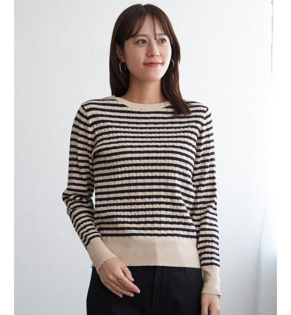 IKKA LOUNGE「ミニケーブルニットプルオーバー」|プルオーバー|