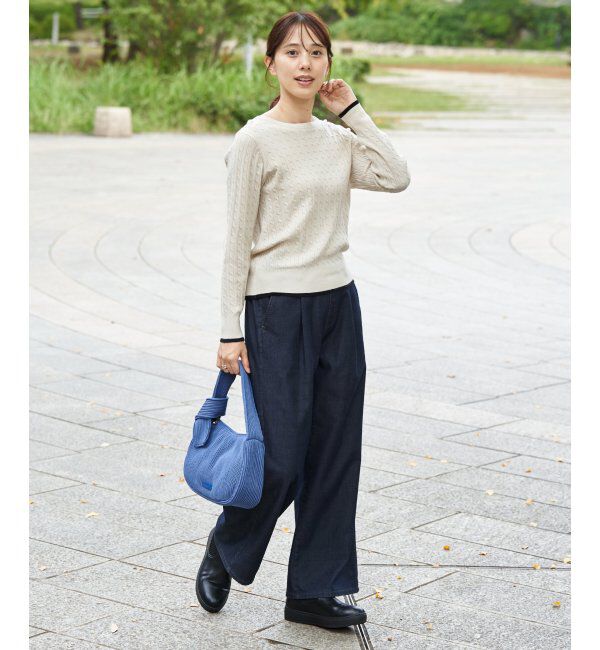 IKKA LOUNGE「ミニケーブルニットプルオーバー」|プルオーバー|