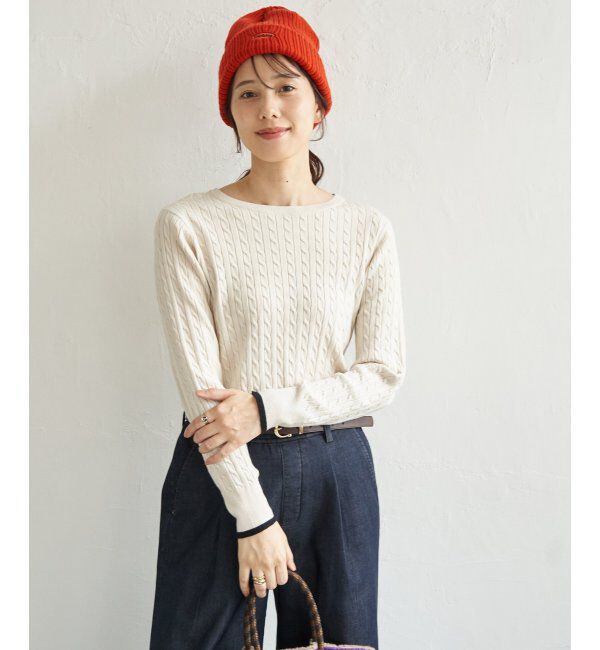 IKKA LOUNGE「ミニケーブルニットプルオーバー」|プルオーバー|