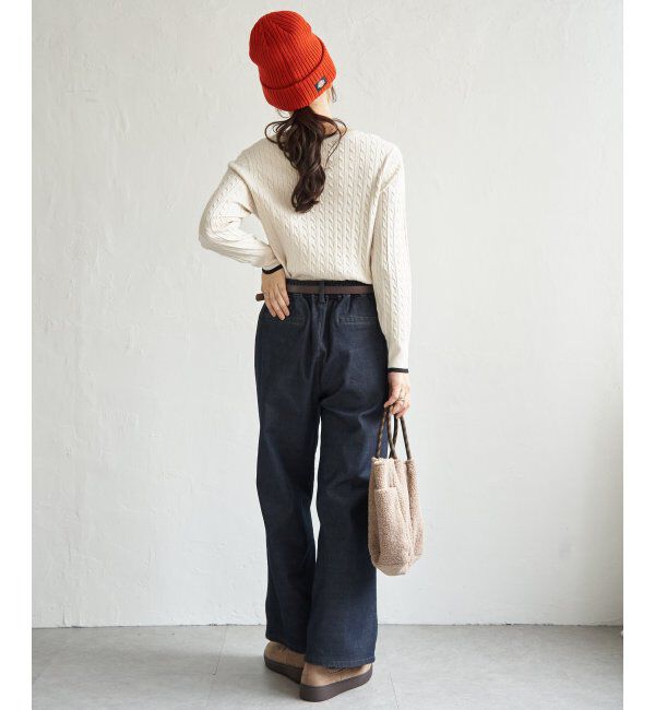 IKKA LOUNGE「ミニケーブルニットプルオーバー」|プルオーバー|