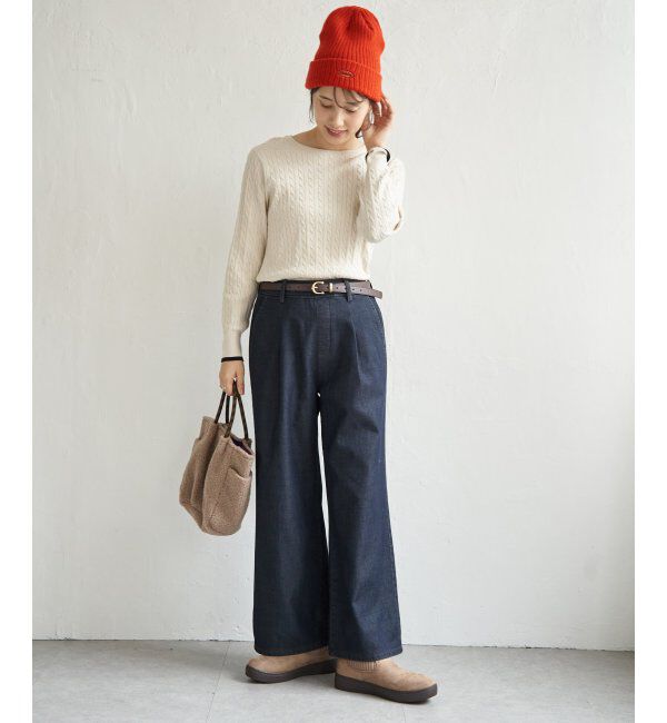 IKKA LOUNGE「ミニケーブルニットプルオーバー」|プルオーバー|