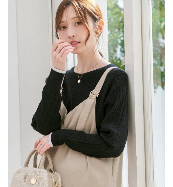 IKKA LOUNGE「ミニケーブルニットプルオーバー」|プルオーバー|