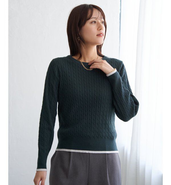 IKKA LOUNGE「ミニケーブルニットプルオーバー」|プルオーバー|