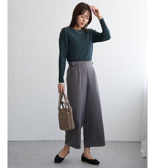 IKKA LOUNGE「ミニケーブルニットプルオーバー」|プルオーバー|