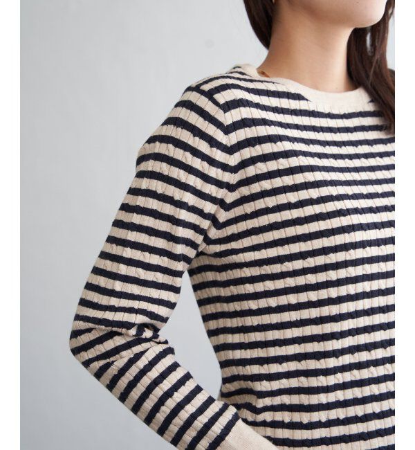 IKKA LOUNGE「ミニケーブルニットプルオーバー」|プルオーバー|