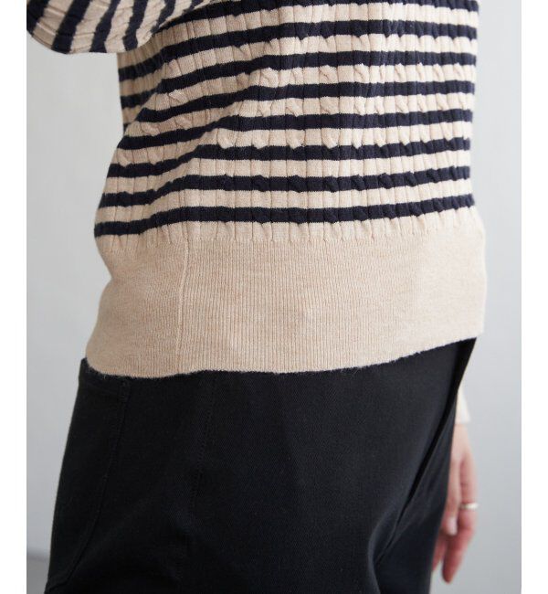 IKKA LOUNGE「ミニケーブルニットプルオーバー」|プルオーバー|