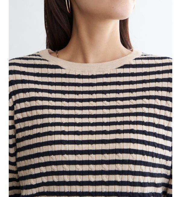 IKKA LOUNGE「ミニケーブルニットプルオーバー」|プルオーバー|