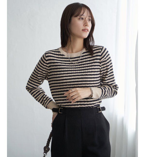 IKKA LOUNGE「ミニケーブルニットプルオーバー」|プルオーバー|