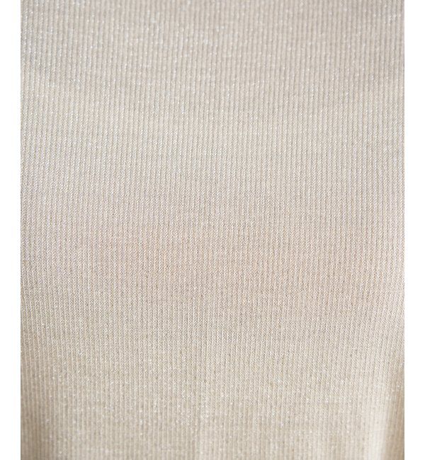 ikka「ハイネックテレコ長袖プルオーバー」|Tシャツ・カットソー|