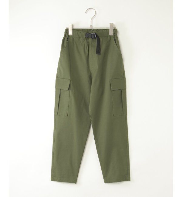 ikka kids「フェイクベルト付きゆるテーパードパンツ（120~160cm）」|その他|オリーブ