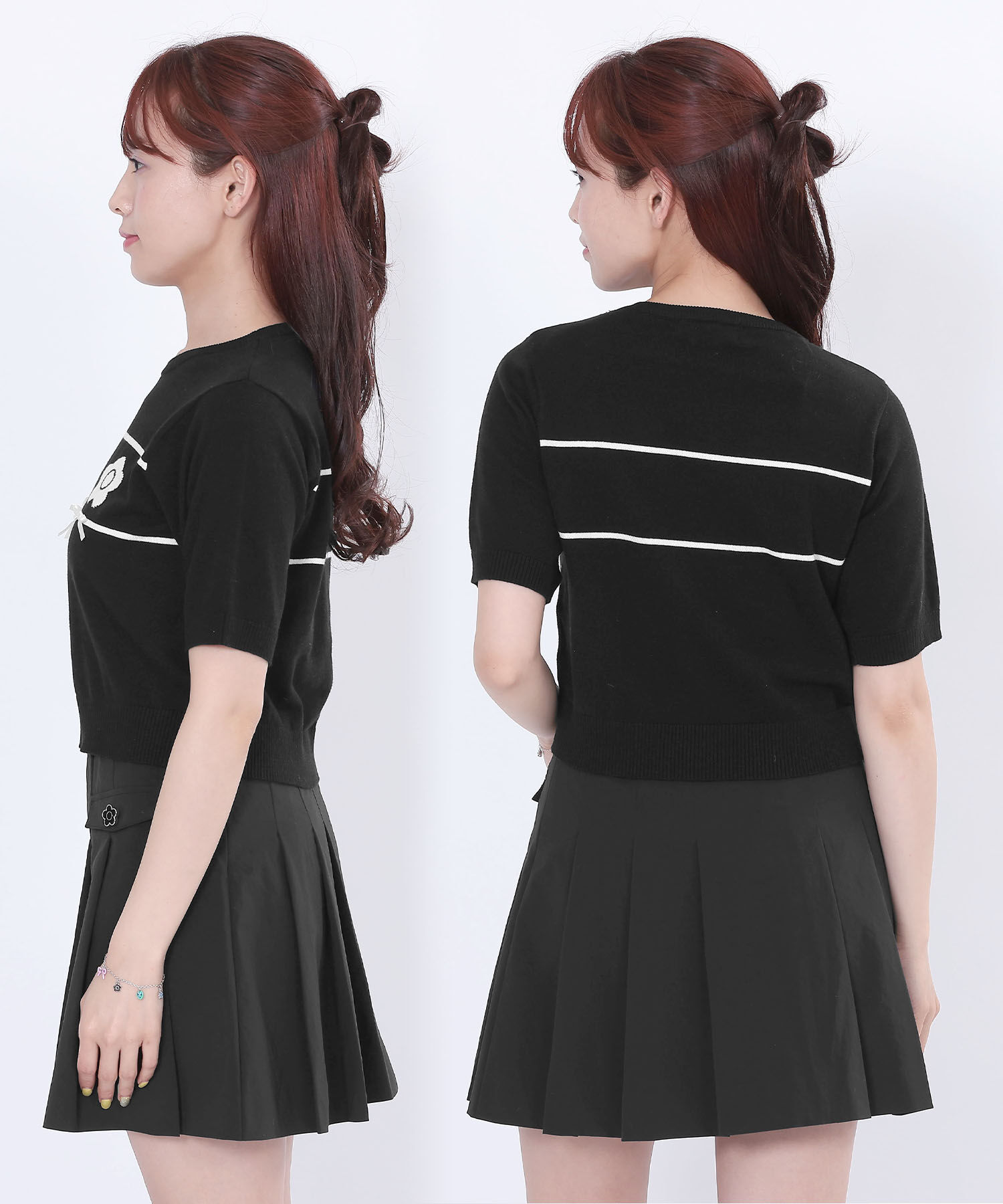 MARY QUANT「デイジー＆リボンニット プルオーバー」|Tシャツ・カットソー|