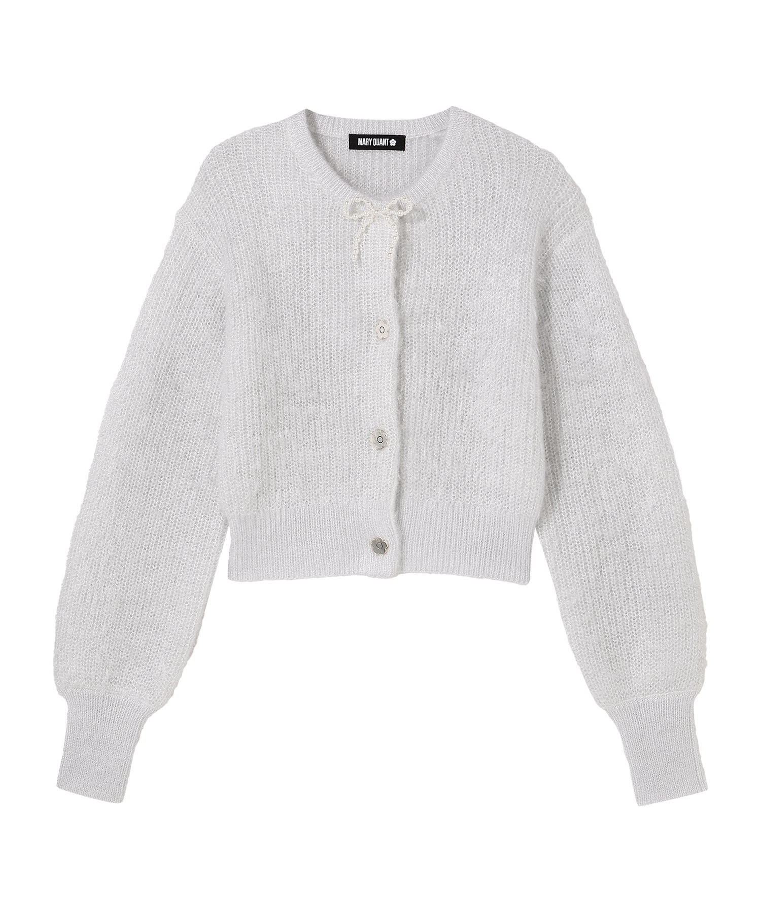 MARY QUANT「パールリボン カーディガン」|カーディガン|