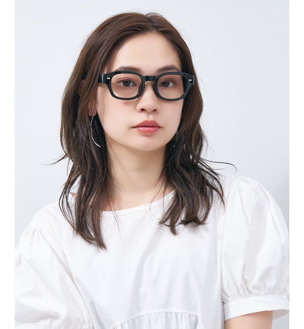  「ウェリントン型メガネ｜黒縁フレーム｜太縁フレーム｜Zoff｜BRIGADE レンズ交換券付」|メガネ|