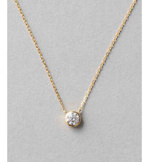 ete「K18 ダイヤモンド 0.2ct ネックレス「ブライト」」|ネックレス|イエローゴールド