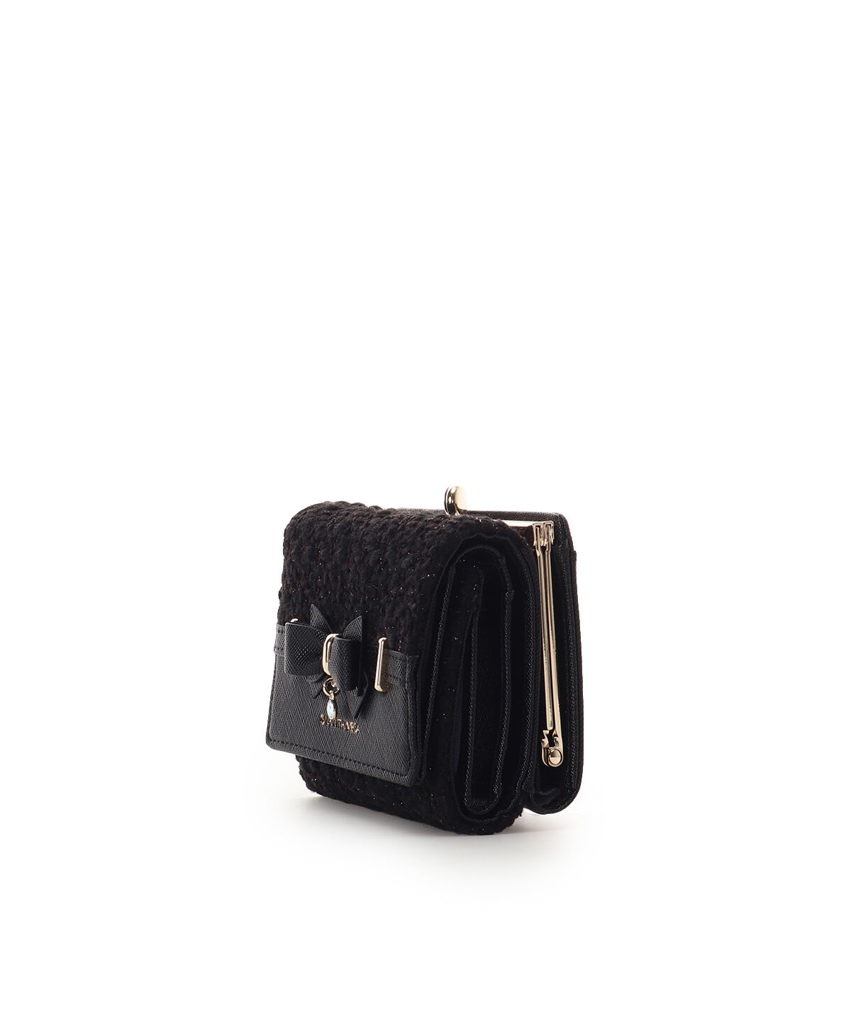 Samantha Vega「ラメツイードアクセントリボン折財布」|財布|