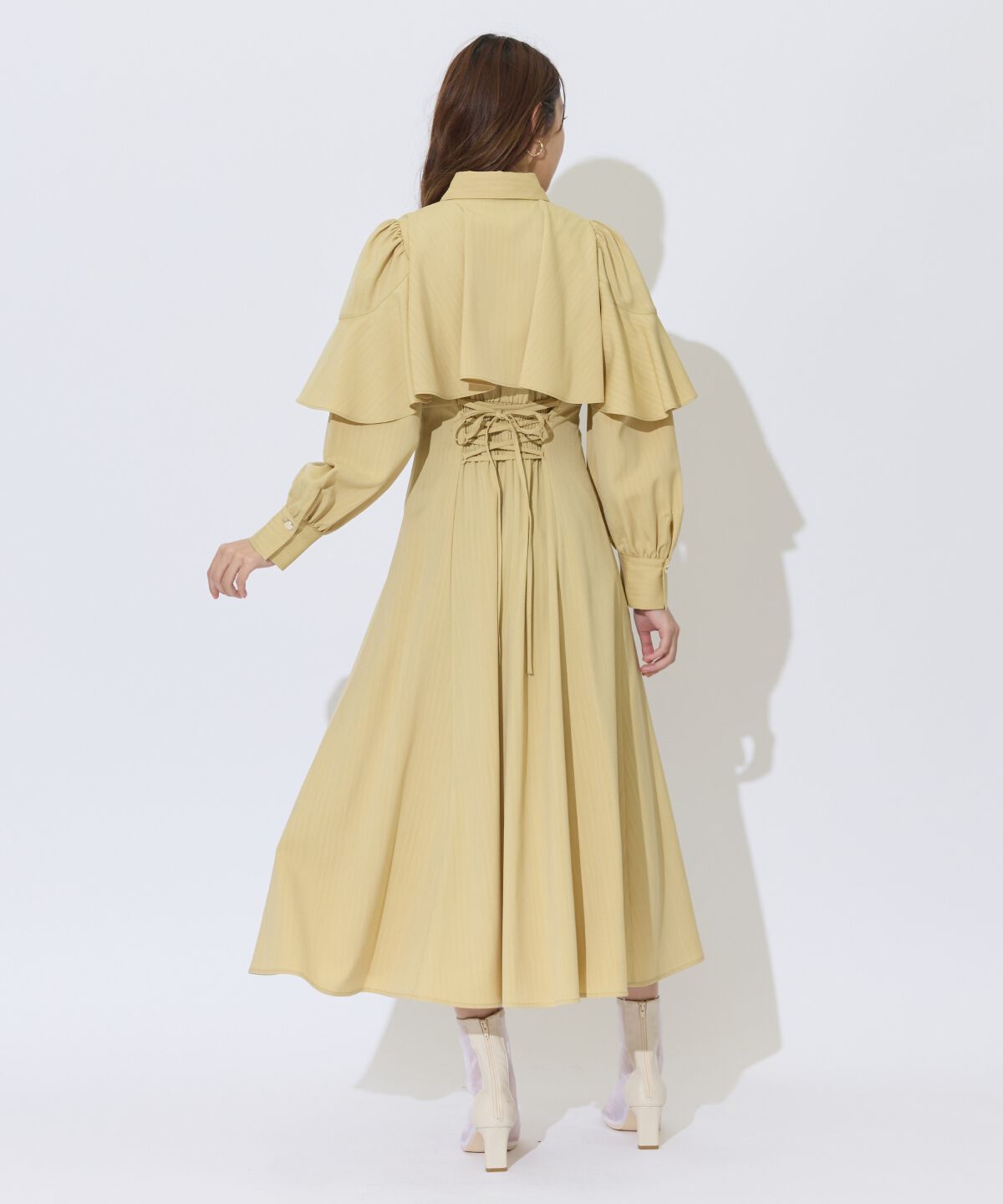 アンドクチュール「ケープフリルシャツワンピース」|ワンピース|