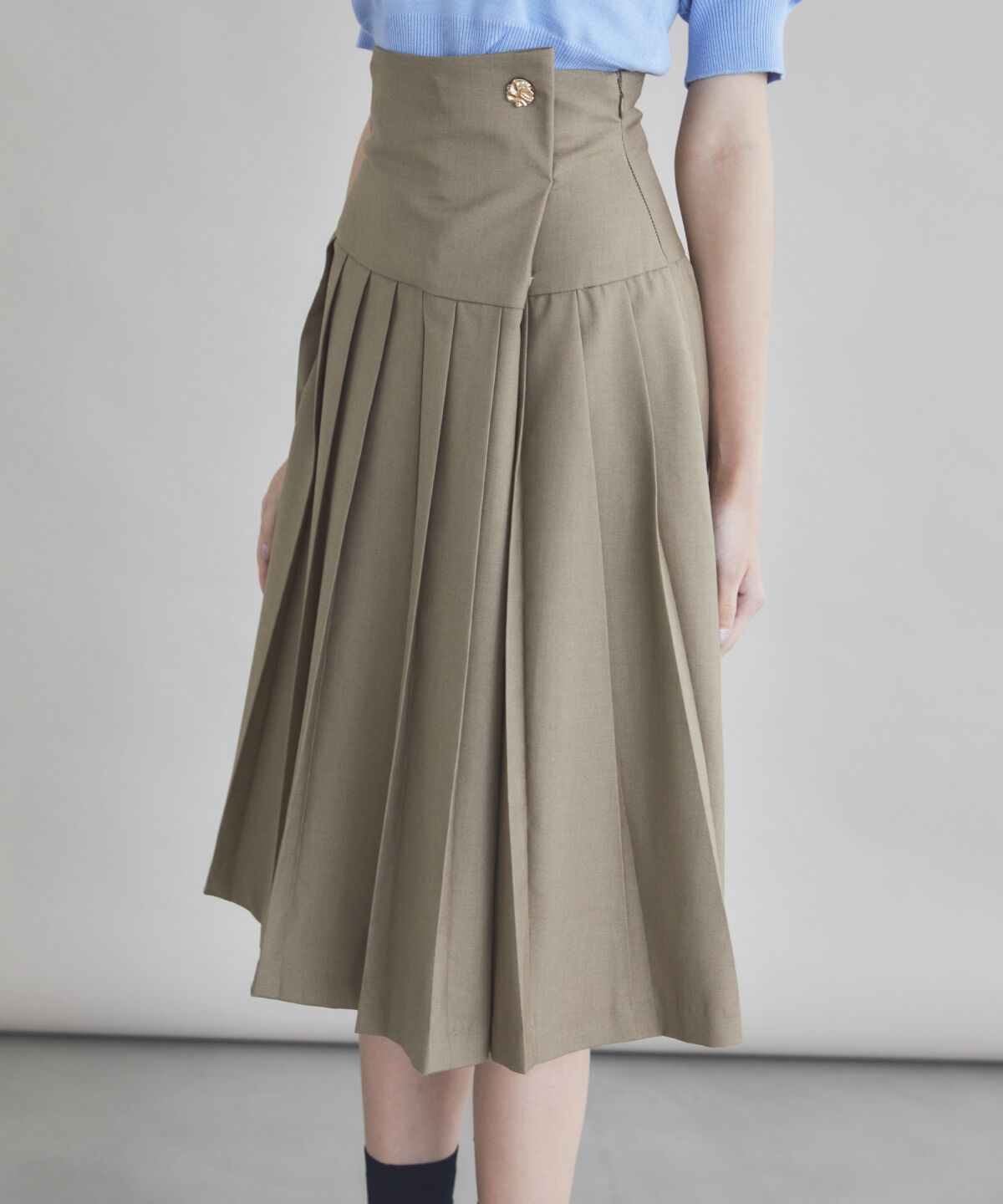 REDYAZEL「ロースイッチングプリーツスカート」|フレア|