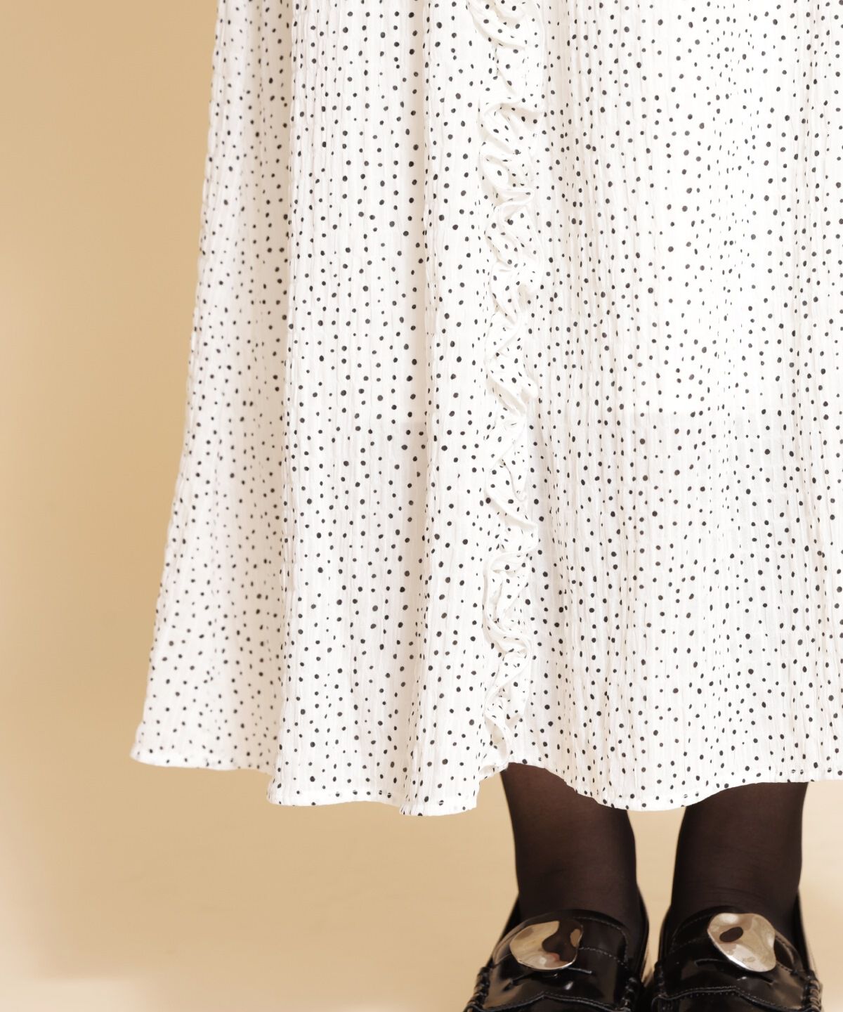 REDYAZEL「フリルカラードットワンピース」|ワンピース|