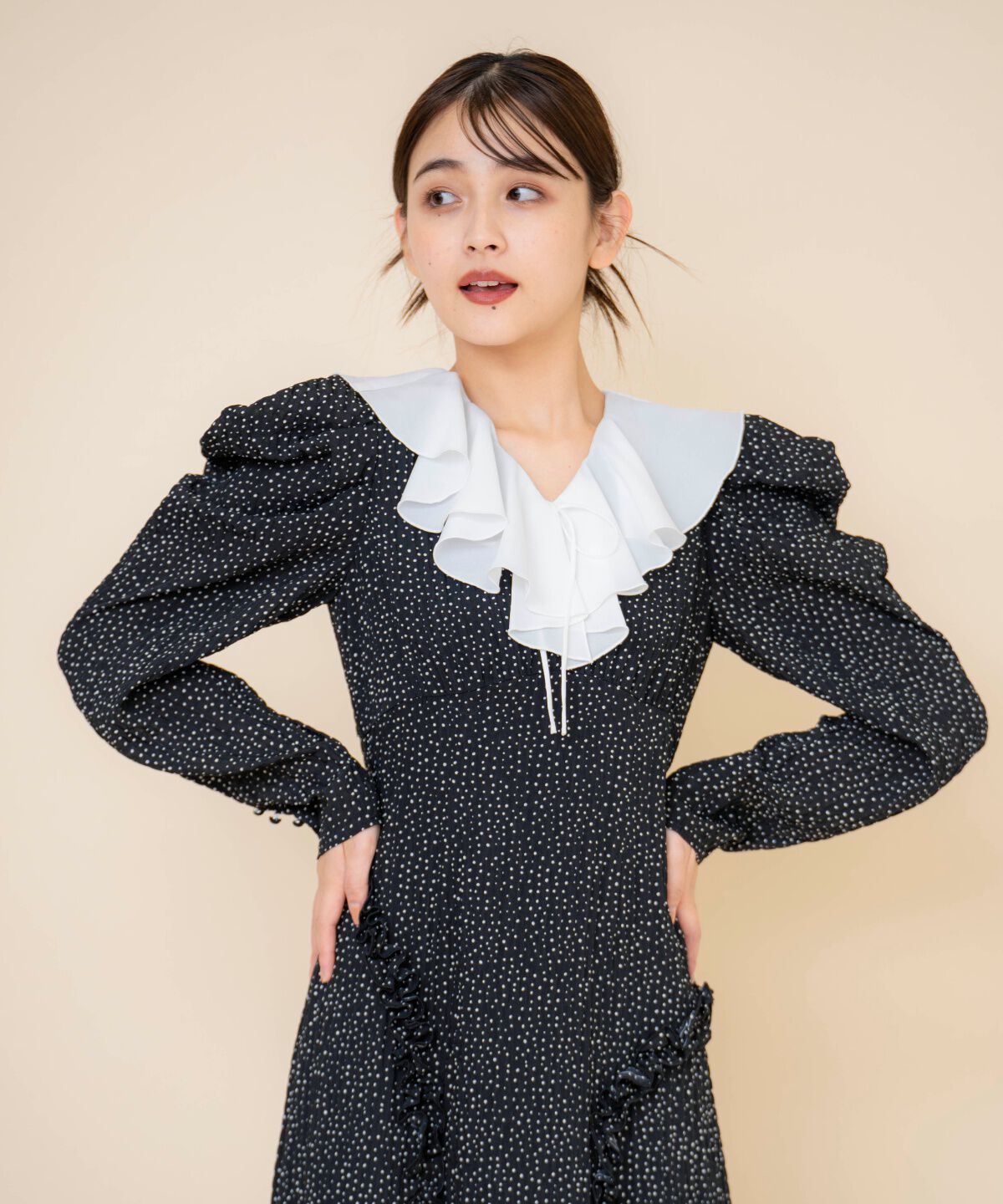 REDYAZEL「フリルカラードットワンピース」|ワンピース|