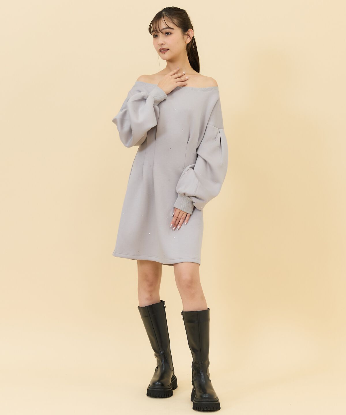 REDYAZEL「ラインストーンミニワンピース」|ワンピース|