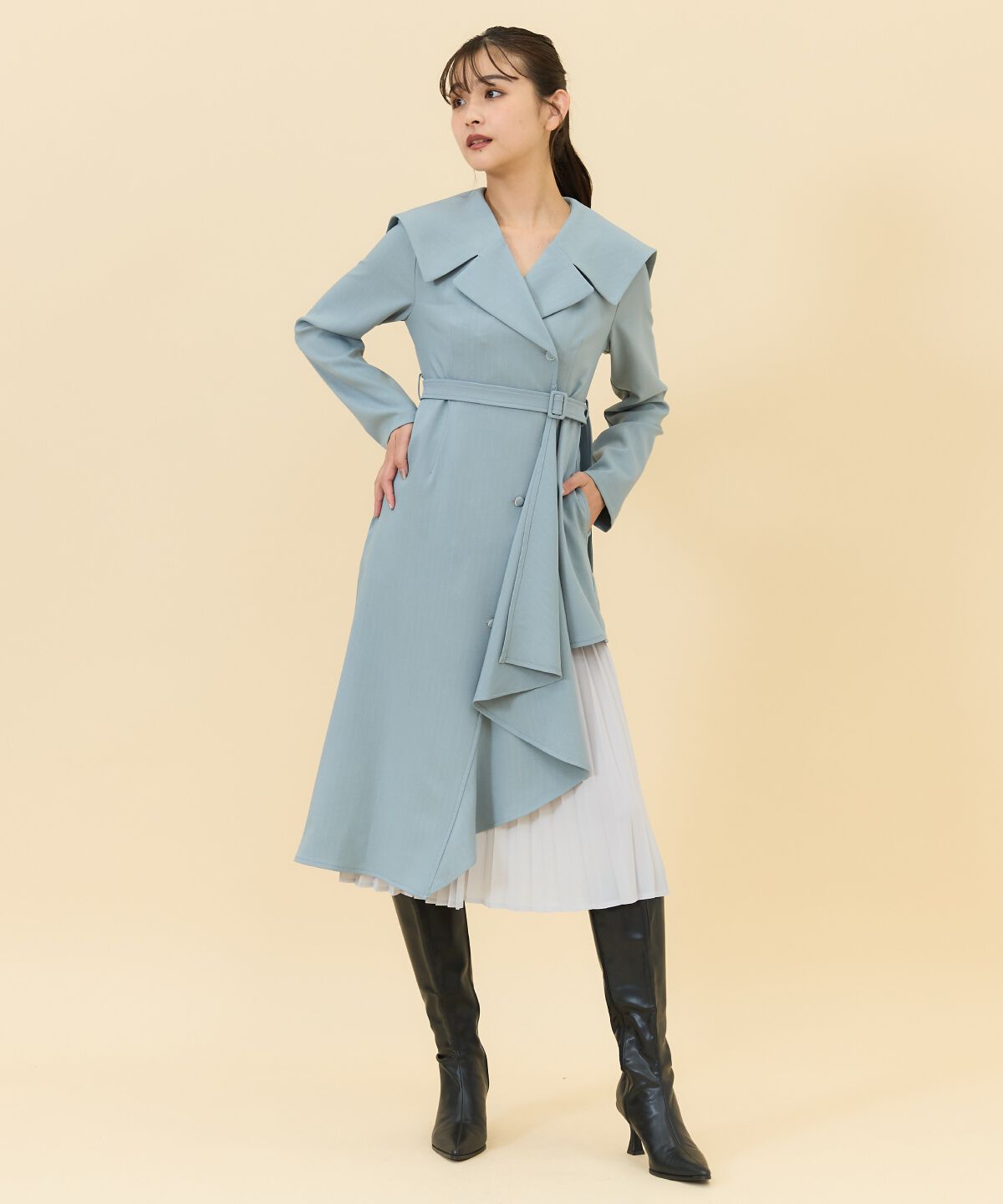 REDYAZEL「アシメデザインセーラープリーツワンピース」|ワンピース|