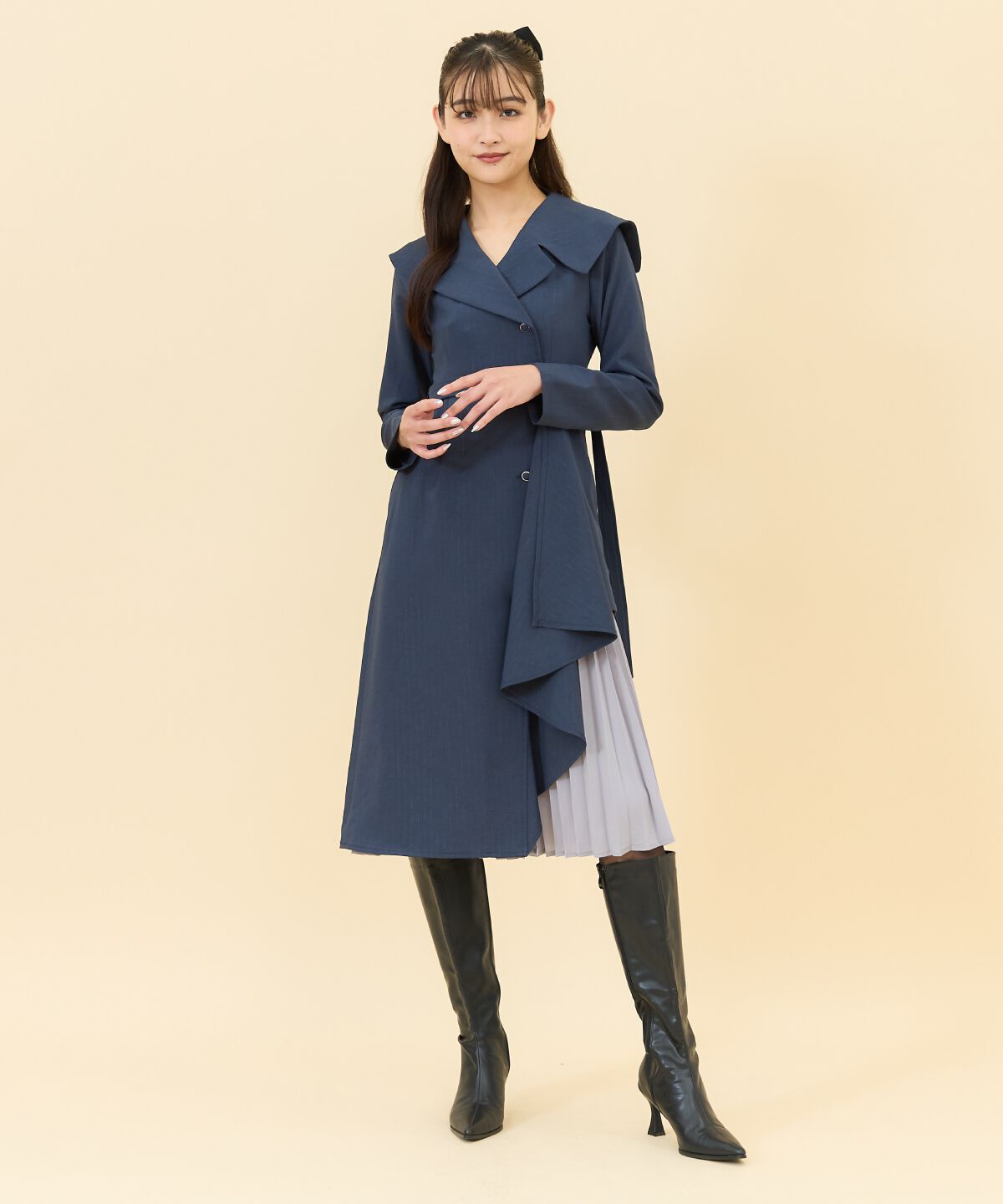 REDYAZEL「アシメデザインセーラープリーツワンピース」|ワンピース|