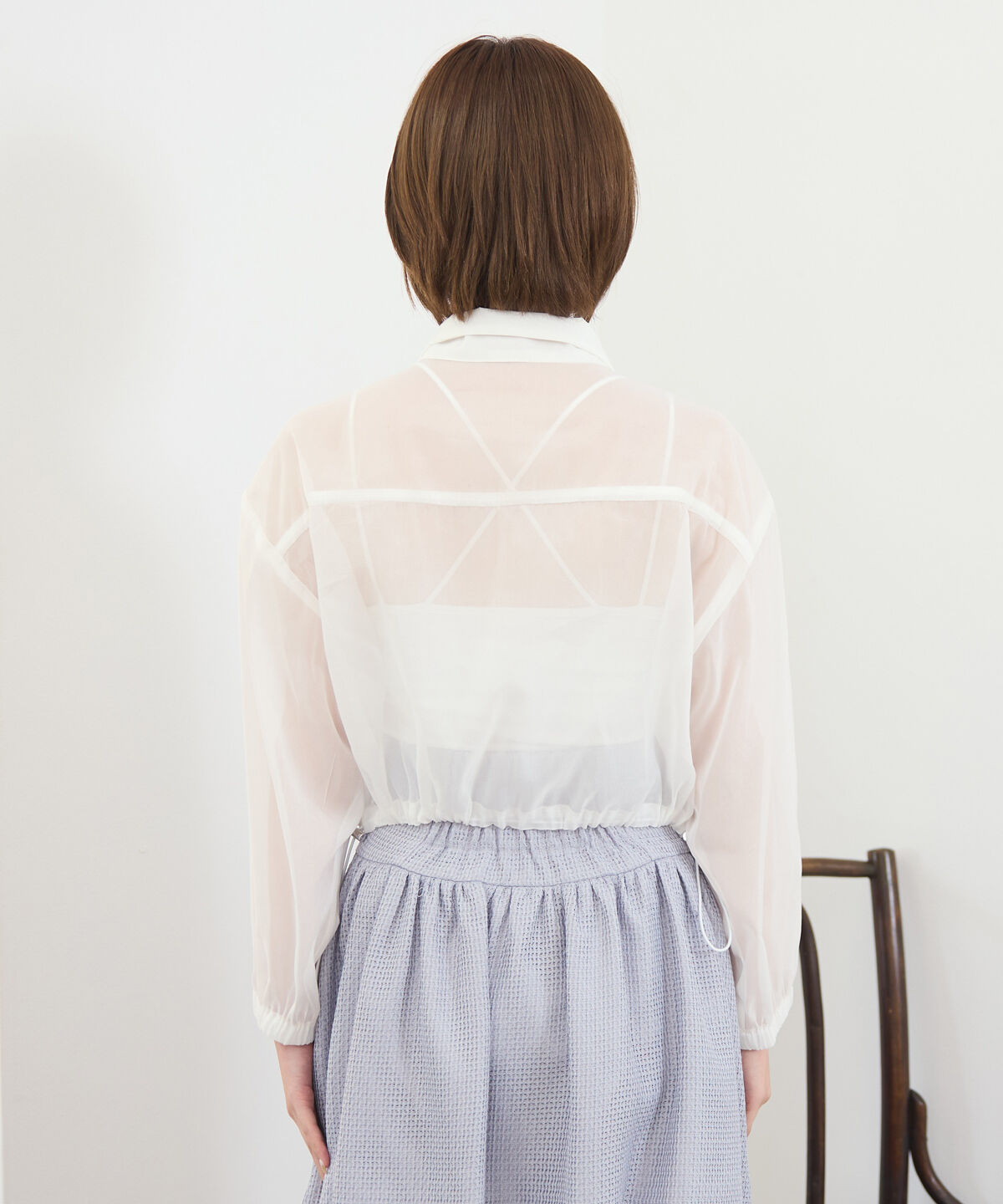 REDYAZEL「フロントポケットシアージャケット」|ノーカラージャケット|