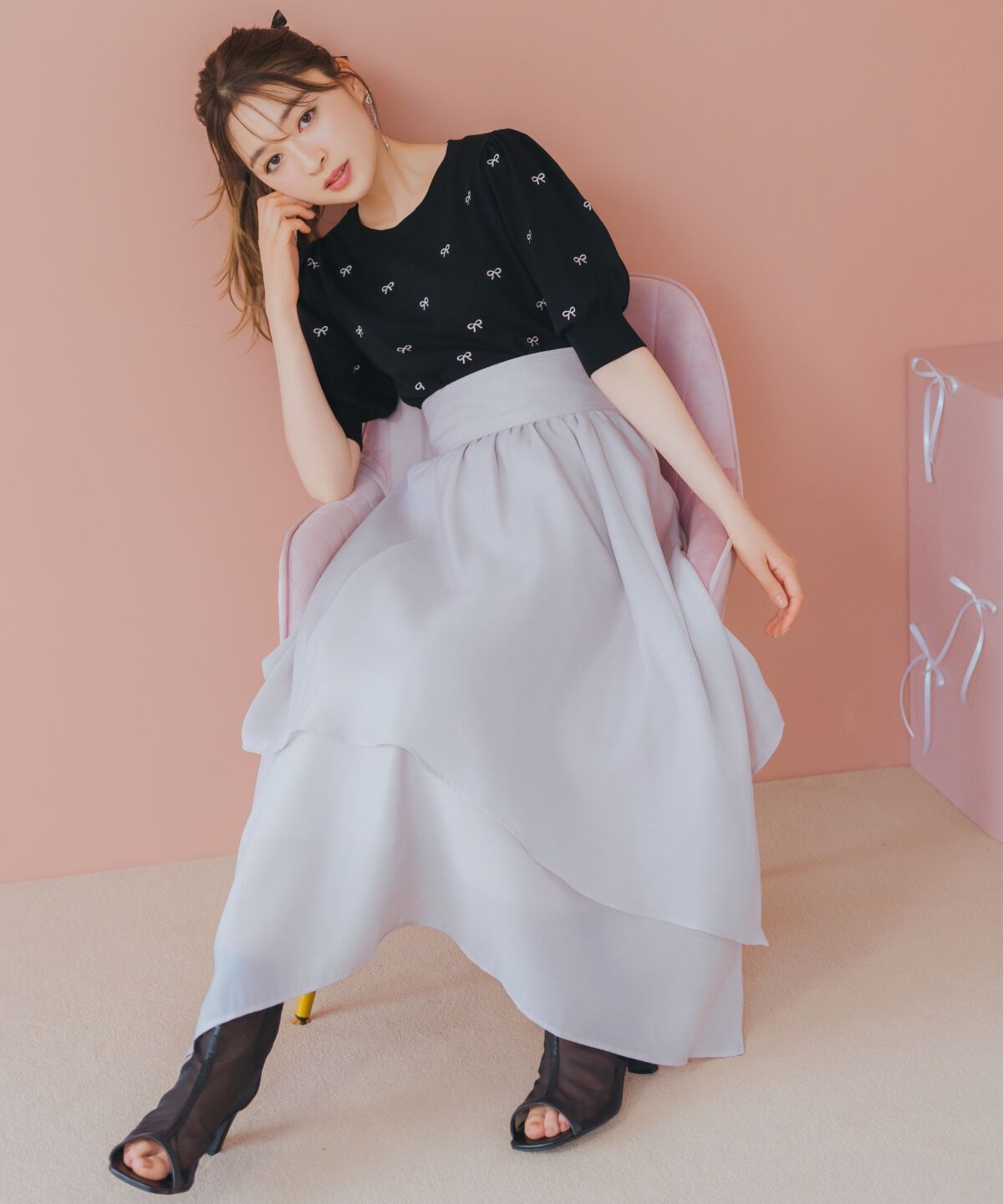 WILLSELECTION「バリエーションニット（リボン）」|ニット・セーター|