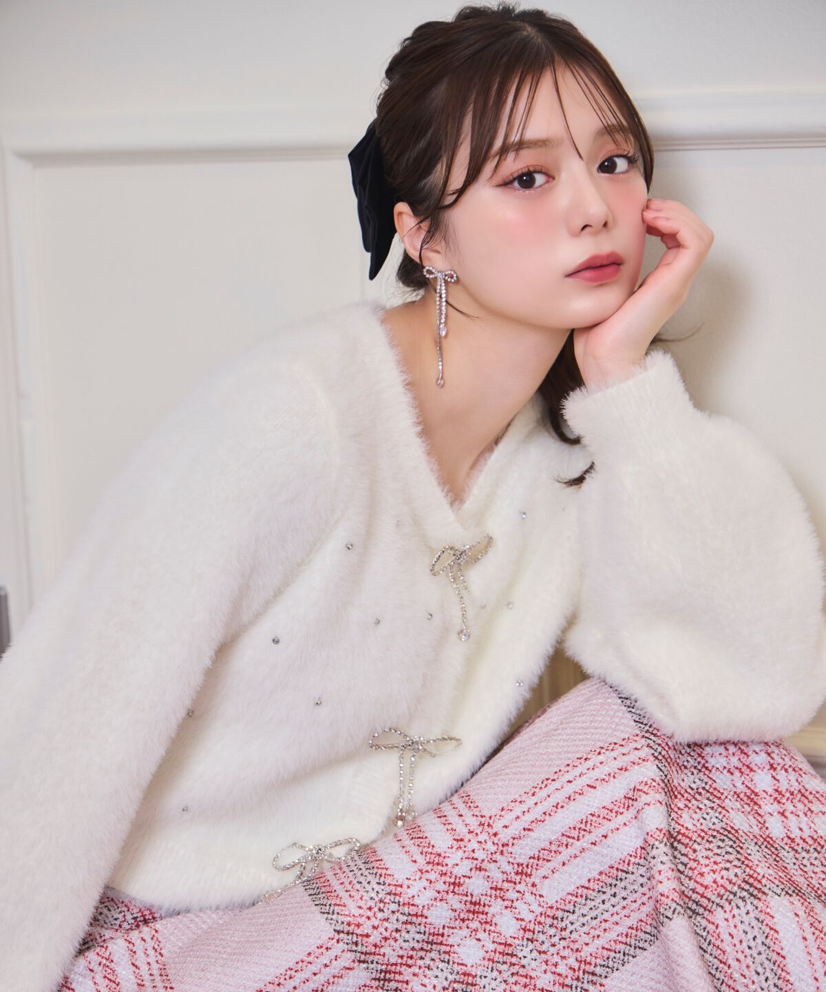 WILLSELECTION「リボンモチーフニットカーディガン」|カーディガン|