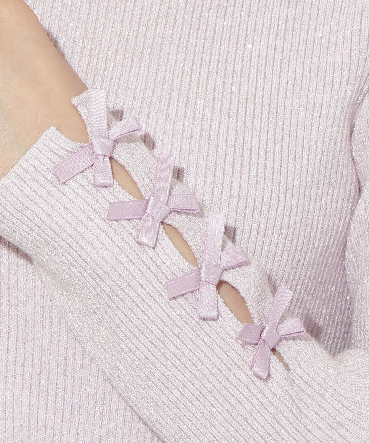 WILLSELECTION「袖リボンタートルニット」|ニット・セーター|