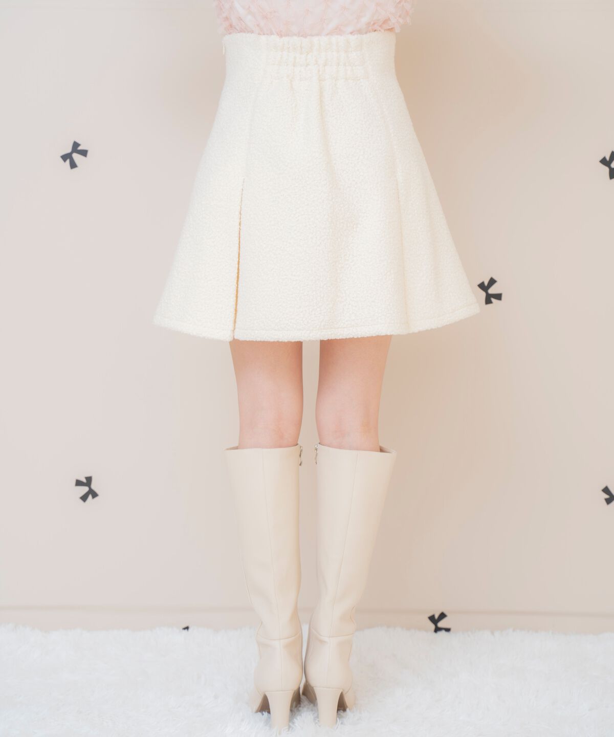 WILLSELECTION「ボックスタックボアミニスカート」|フレア|