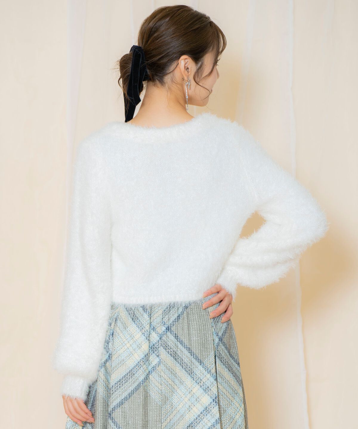 WILLSELECTION「シャギーラメカーディガン」|カーディガン|