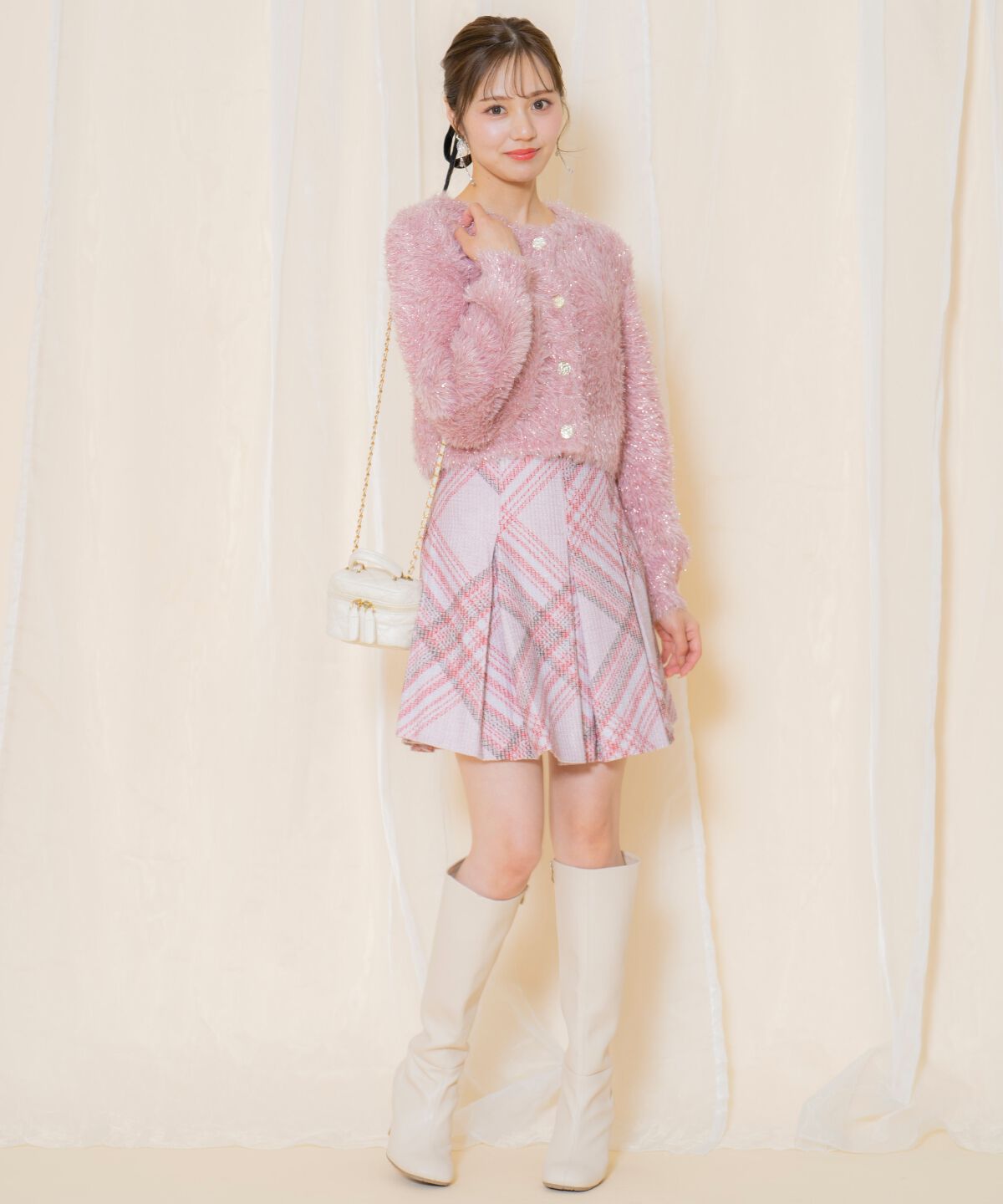 WILLSELECTION「シャギーラメカーディガン」|カーディガン|