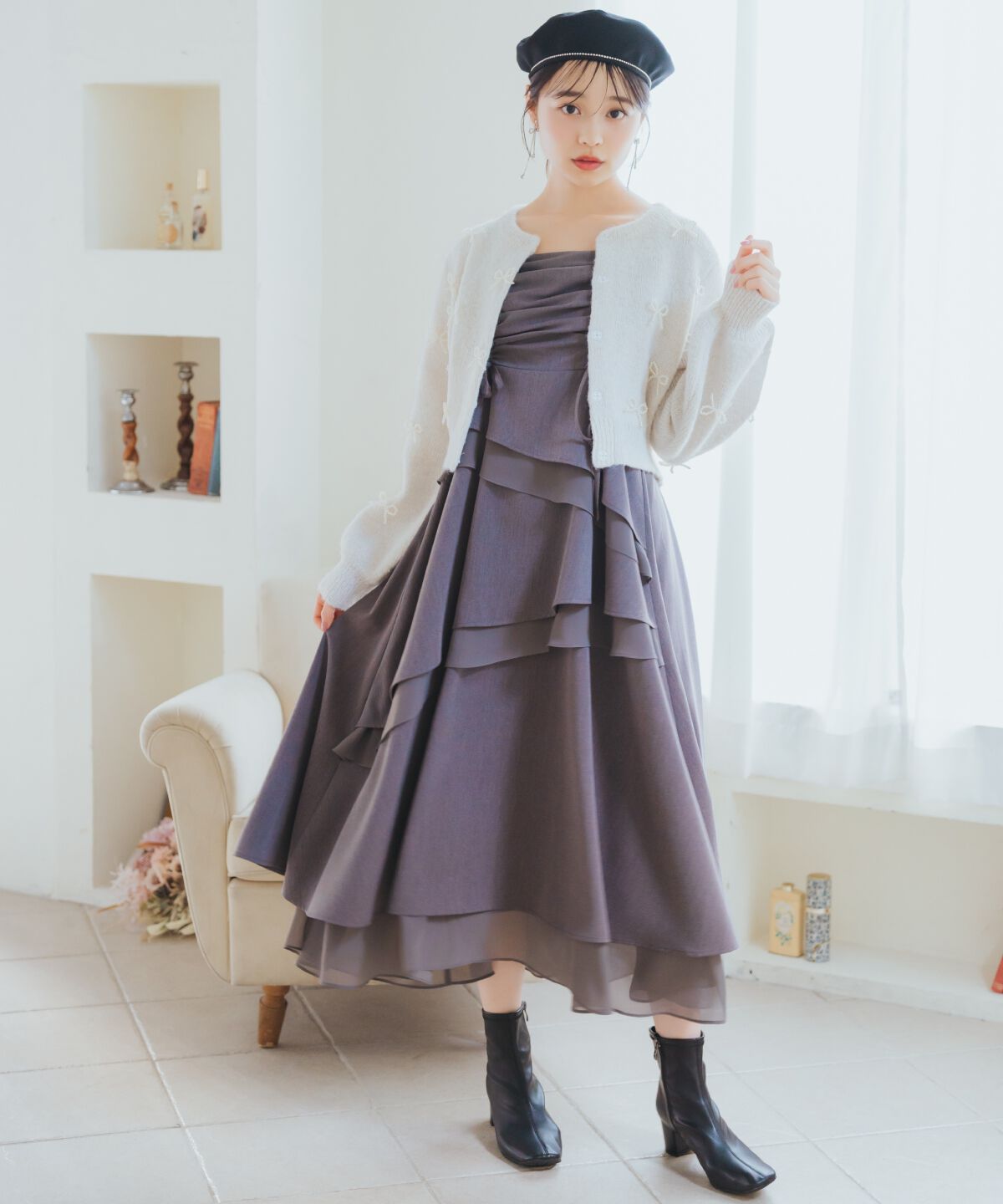 WILLSELECTION「ティアードギャザーキャミワンピース」|ワンピース|