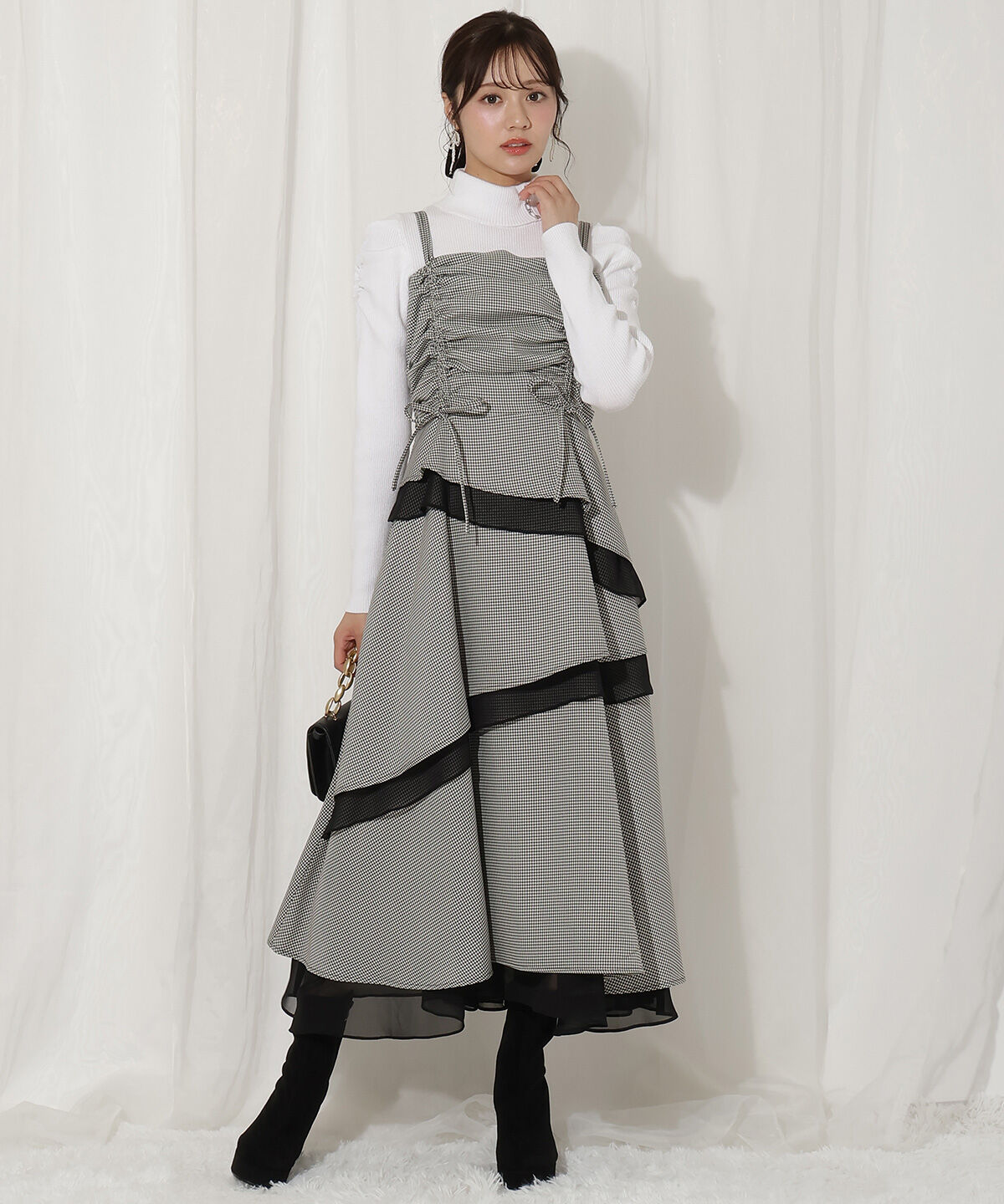 WILLSELECTION「ティアードギャザーキャミワンピース」|ワンピース|