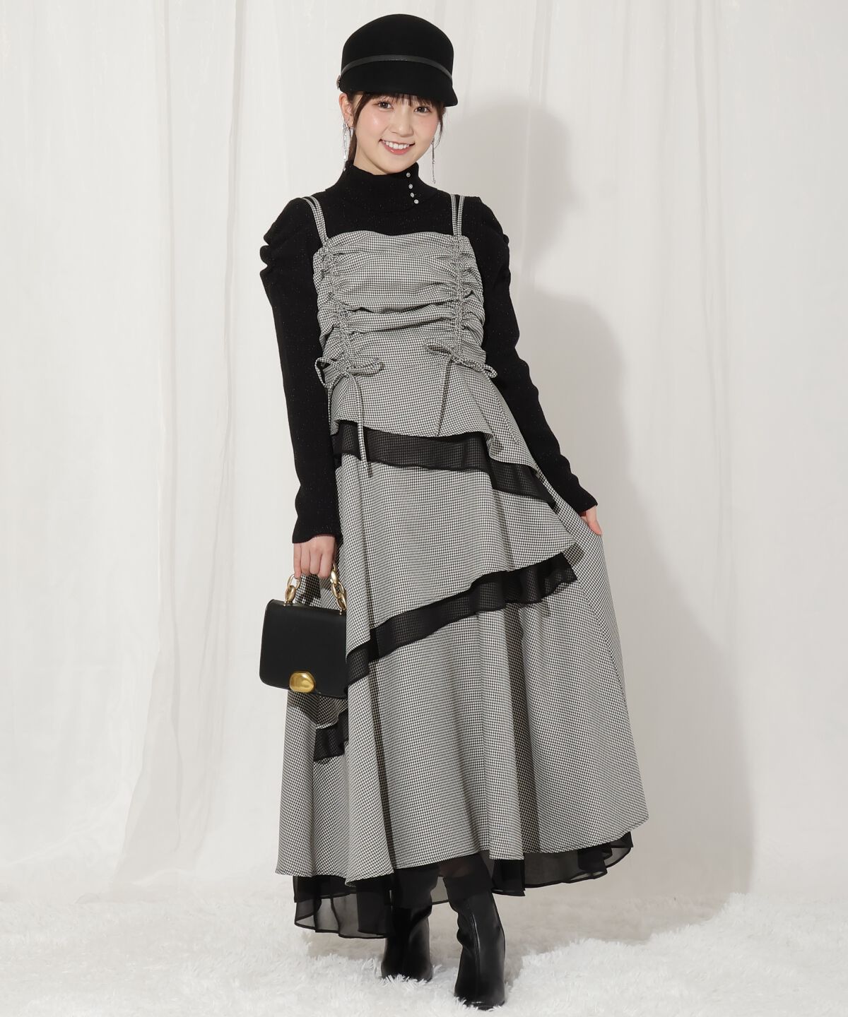 WILLSELECTION「ティアードギャザーキャミワンピース」|ワンピース|