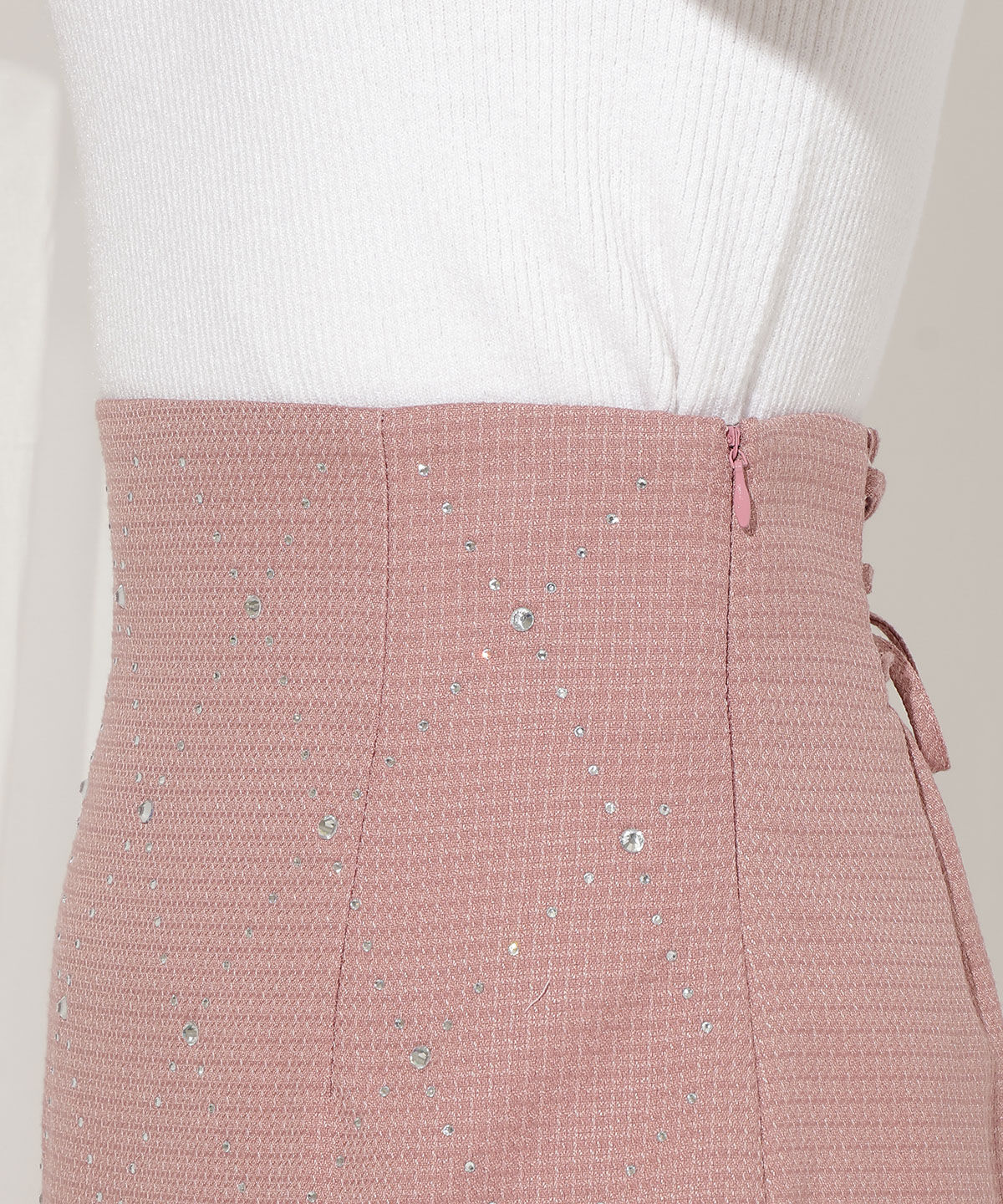 WILLSELECTION「ラインストーンミニスカート」|台形|