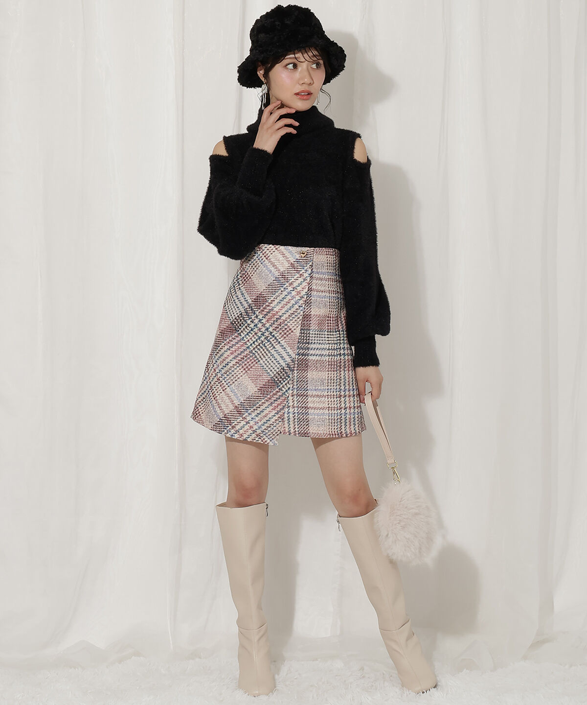 WILLSELECTION「ショルダースリットオフタートルフェザーニット」|ニット・セーター|