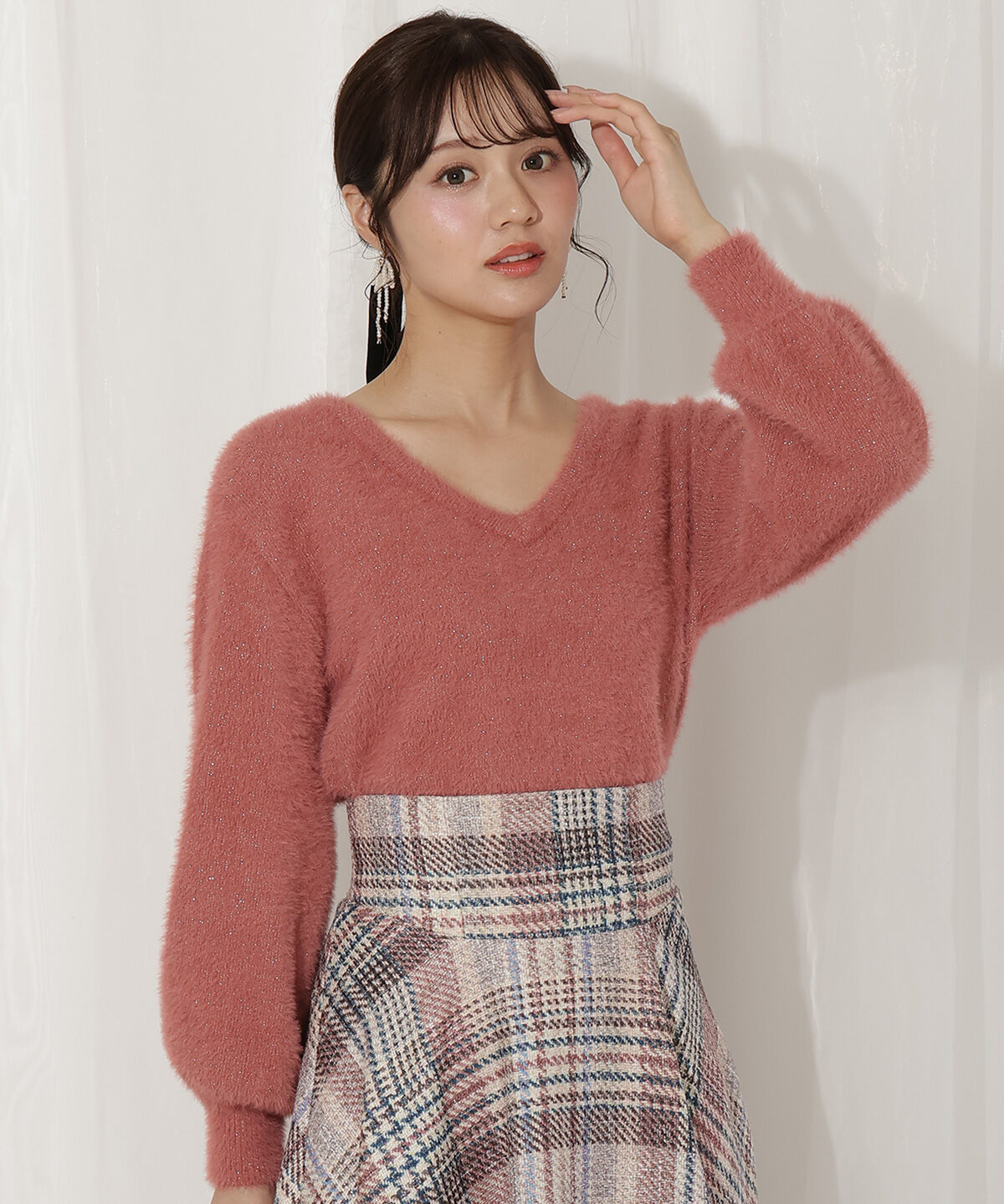 WILLSELECTION「ラメフェザー2WAYニット」|ニット・セーター|ピンク