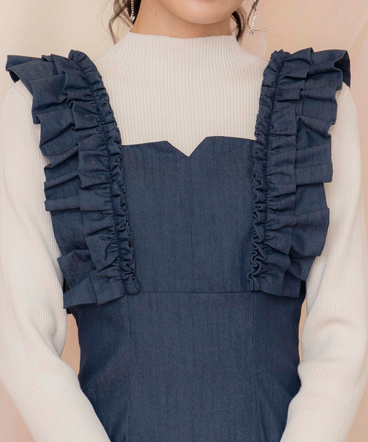 WILLSELECTION「フリルショルダースリットワンピース」|ワンピース|