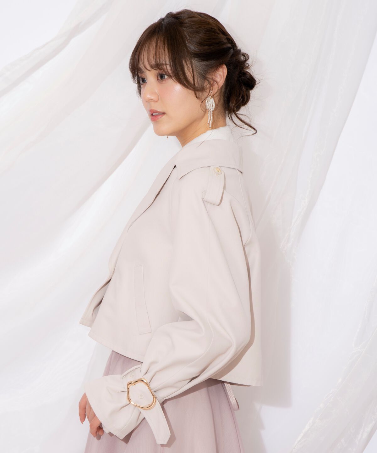 WILLSELECTION「キャンディスリーブショートトレンチコート」|トレンチコート|