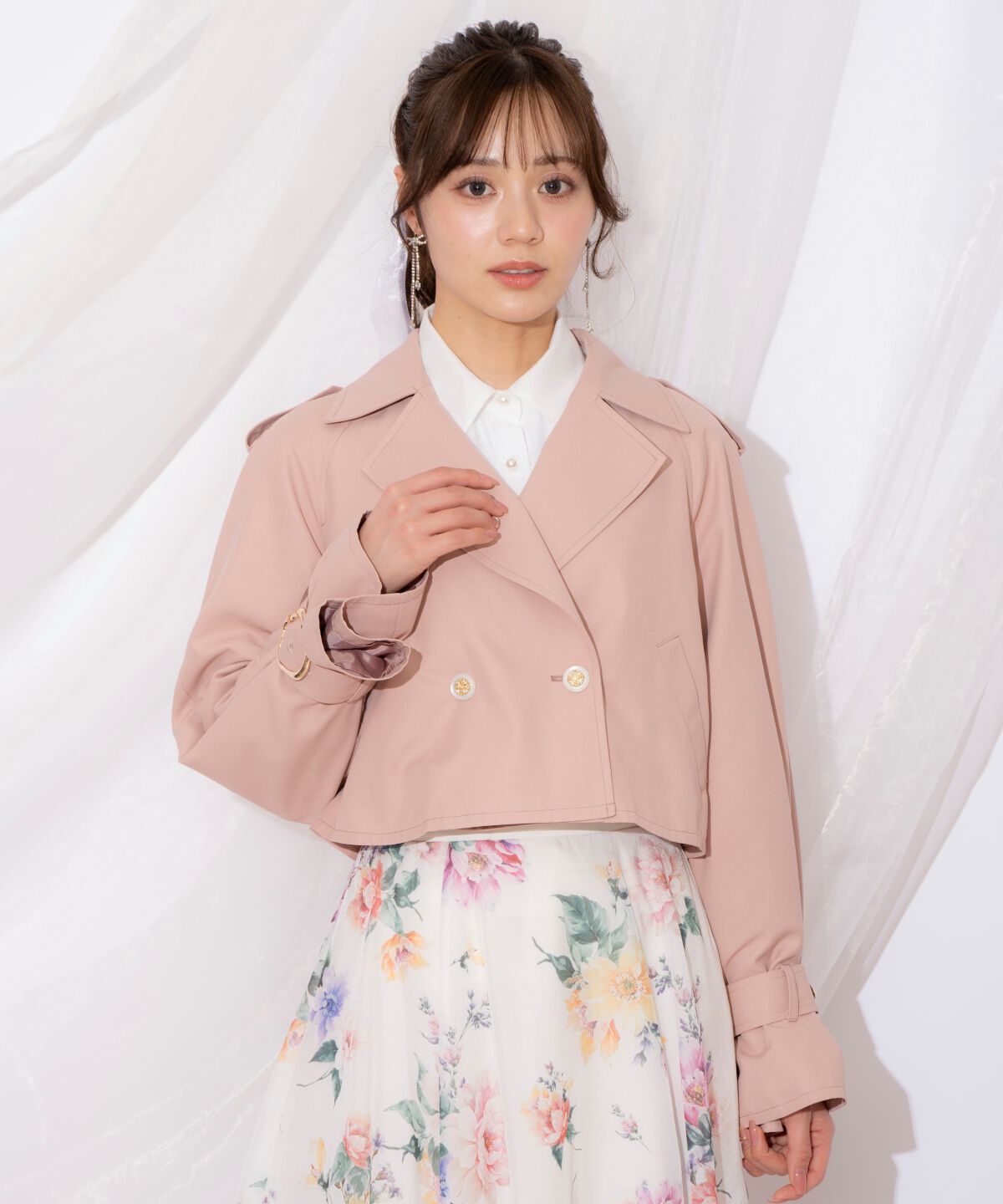 WILLSELECTION「キャンディスリーブショートトレンチコート」|トレンチコート|