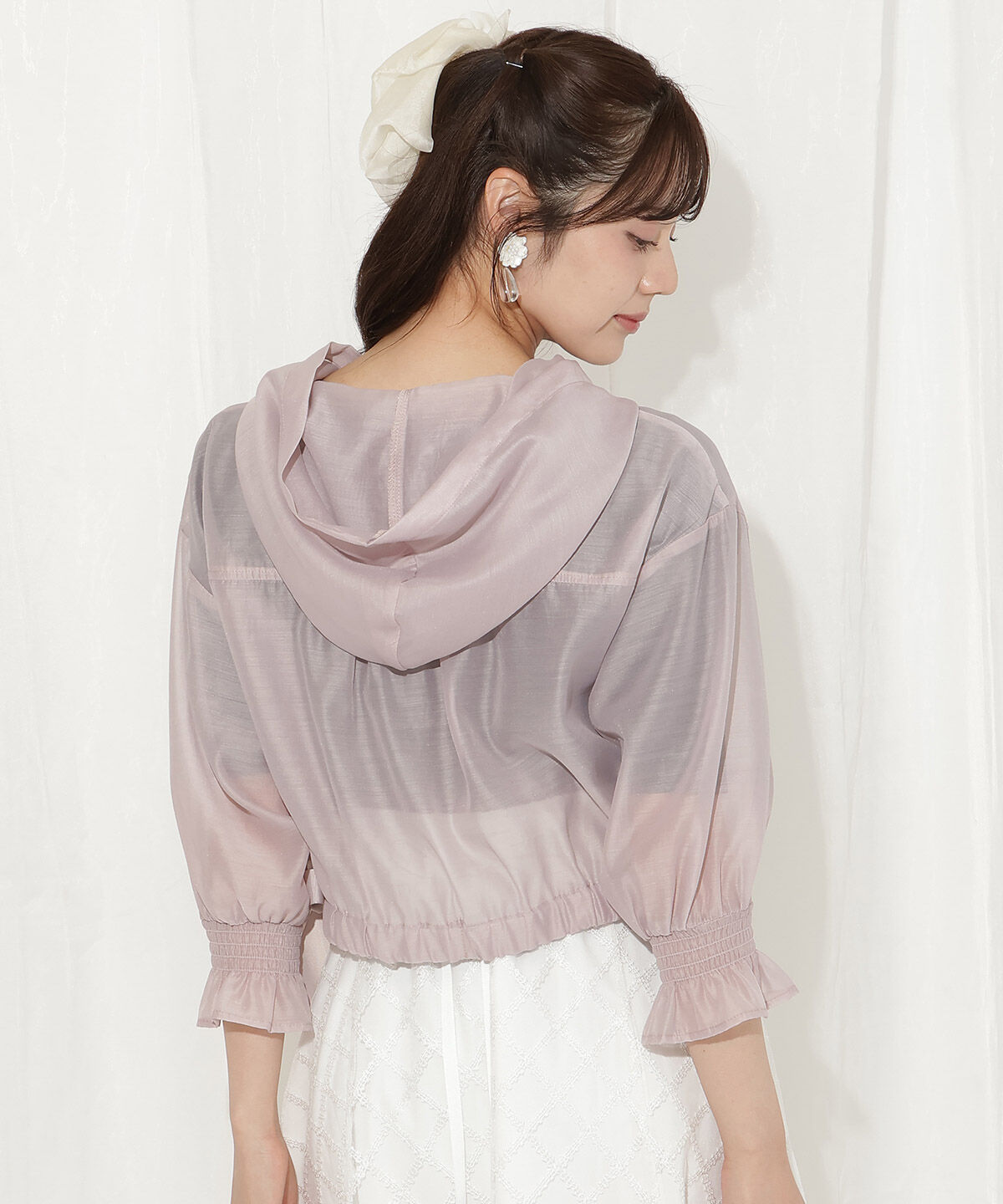 WILLSELECTION「キャンディスリーブシアーパーカー」|ブルゾン・スタジャン|