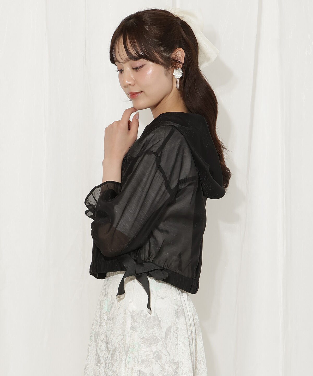 WILLSELECTION「キャンディスリーブシアーパーカー」|ブルゾン・スタジャン|