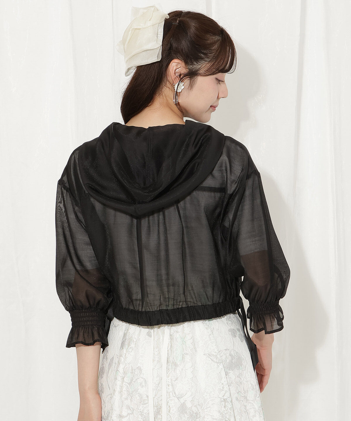 WILLSELECTION「キャンディスリーブシアーパーカー」|ブルゾン・スタジャン|