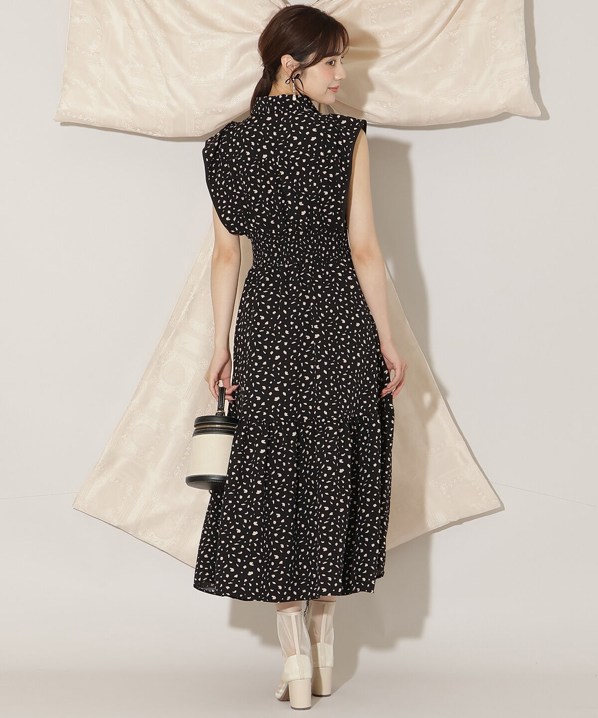 WILLSELECTION「パイピングフリルダルメシアンティアードワンピース」|ワンピース|